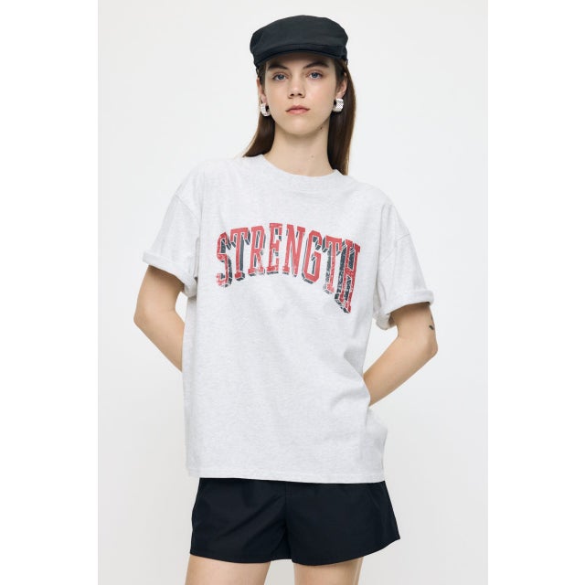 STRENGTH COLLEGE Tシャツ T.GRY