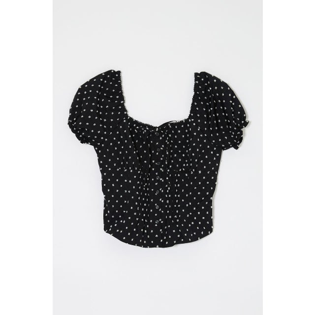 POLKA DOT CORSET ブラウス BLK