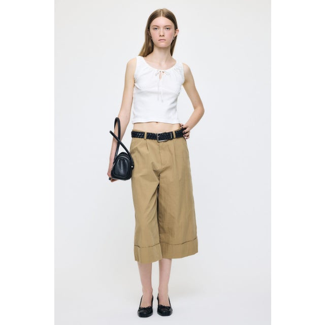 WASHED CHINO CROPPED パンツ BEG