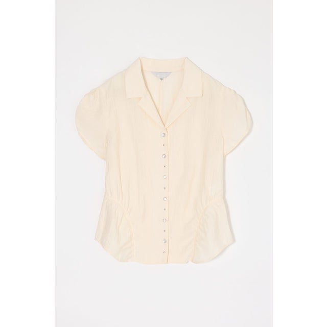 STUDDED OPEN COLLAR シャツ O/WHT1