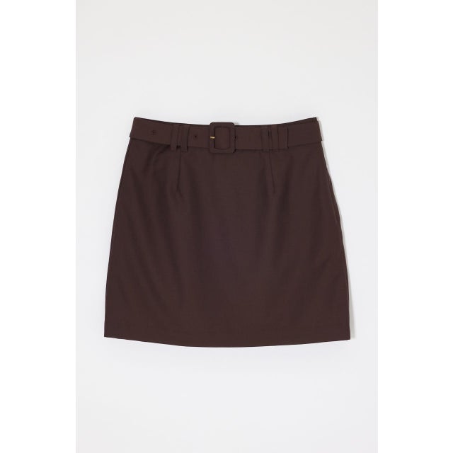 CLASSIC BELTED MINI スカート BRN
