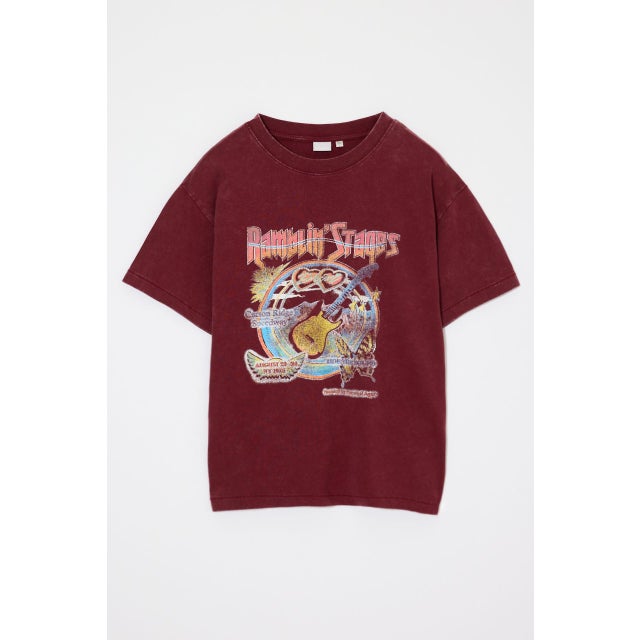 70S MUSIC FEST TEE D/RED3