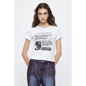 EXTRA NEWS PAPER TEE O/WHT1