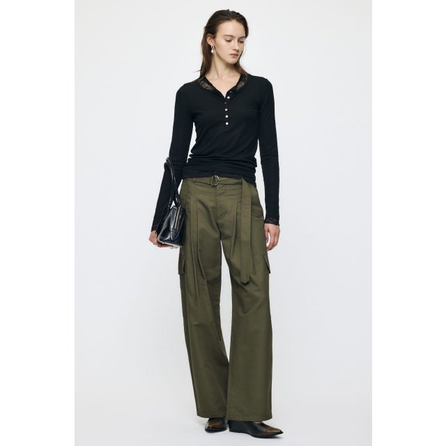BELTED CARGO パンツ KHA