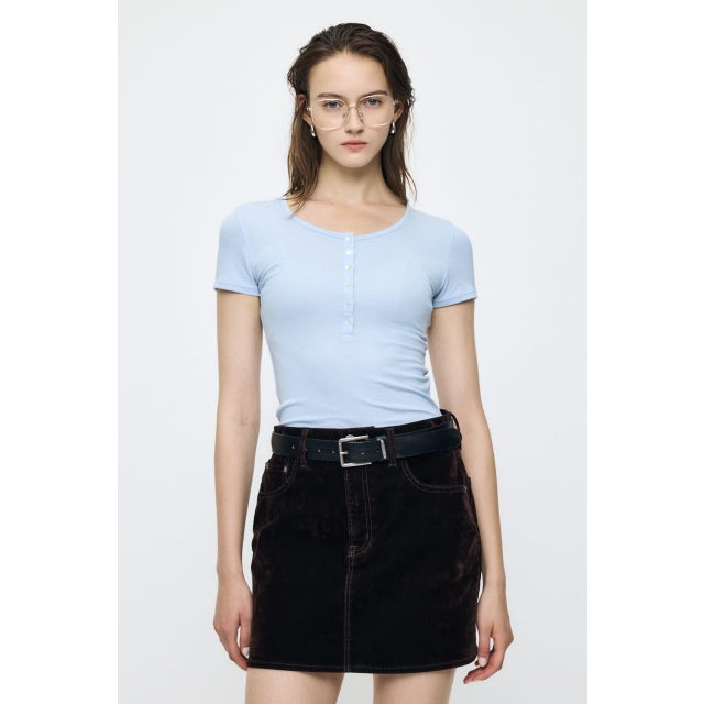 ES HALF SLEEVE トップス L/BLU1