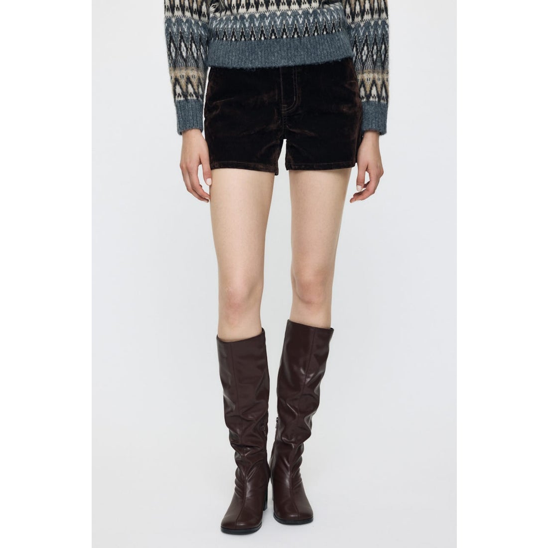 マウジー MOUSSY VELVET MICRO ショーツ （BLK） - ファッション通販