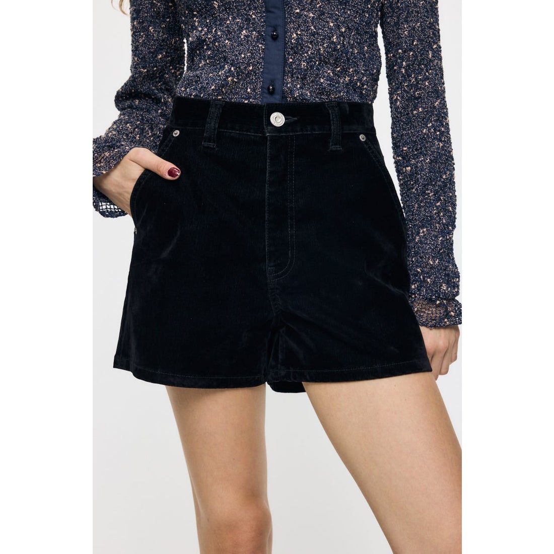 マウジー MOUSSY VELVET MICRO ショーツ （BLK） - ファッション通販