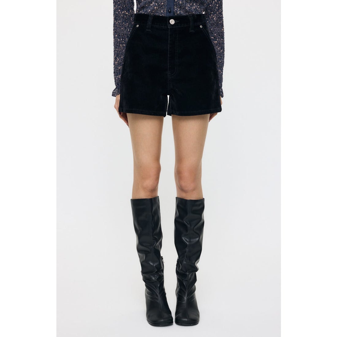 マウジー MOUSSY VELVET MICRO ショーツ （BLK） - ファッション通販