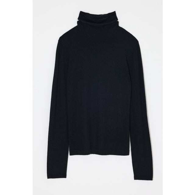 ES SHEER TURTLE KNIT トップス BLK
