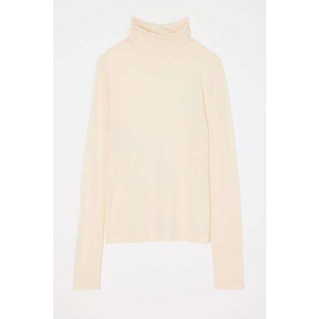 ES SHEER TURTLE KNIT トップス O/WHT1