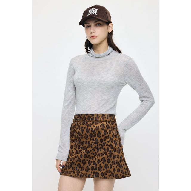 ES SHEER TURTLE KNIT トップス T.GRY