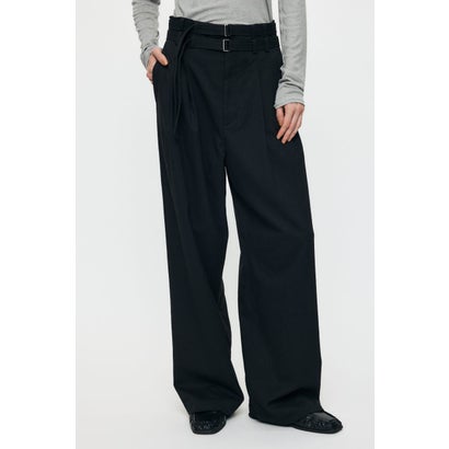 BELTED WIDE TUCK パンツ GRY｜詳細画像