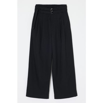 BELTED WIDE TUCK パンツ GRY｜詳細画像