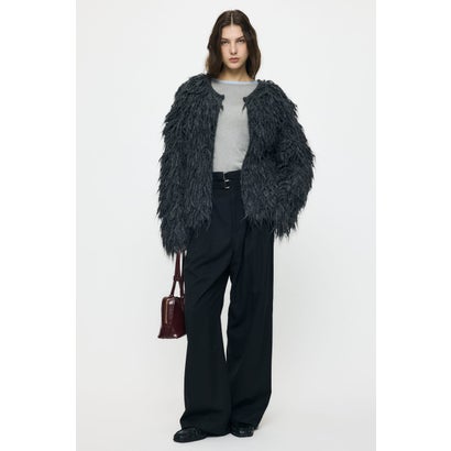 BELTED WIDE TUCK パンツ BLK｜詳細画像