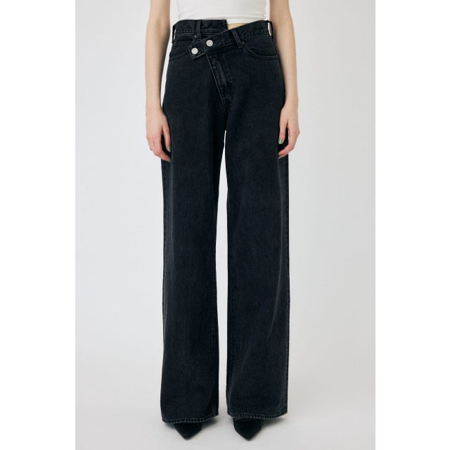 CROSS WAIST WIDE ストレート BLK