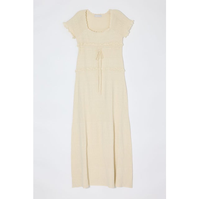 MELLOW STITCH LONG ドレス O/WHT1