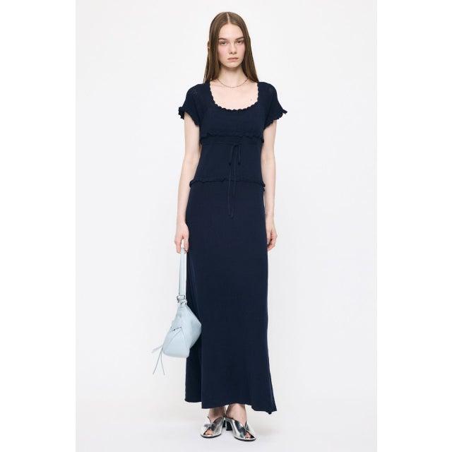 MELLOW STITCH LONG ドレス NVY
