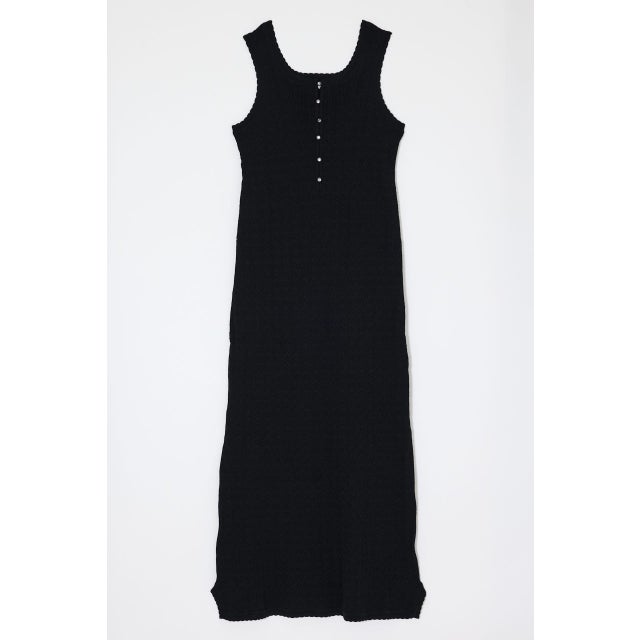 OPEN WORK KNIT ドレス BLK