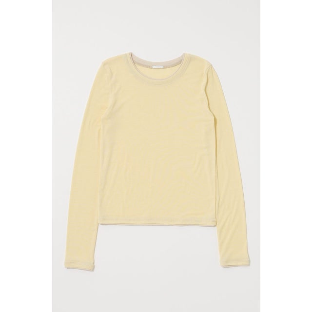 CONTRAST LAYER L/S TEE L/YEL1