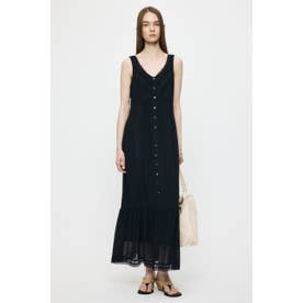 PIN TUCK CHIFFON MAXI ドレス BLK