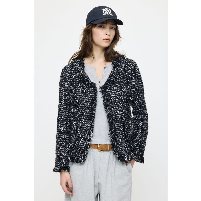 SLACKER TWEED ジャケット 柄BLK5