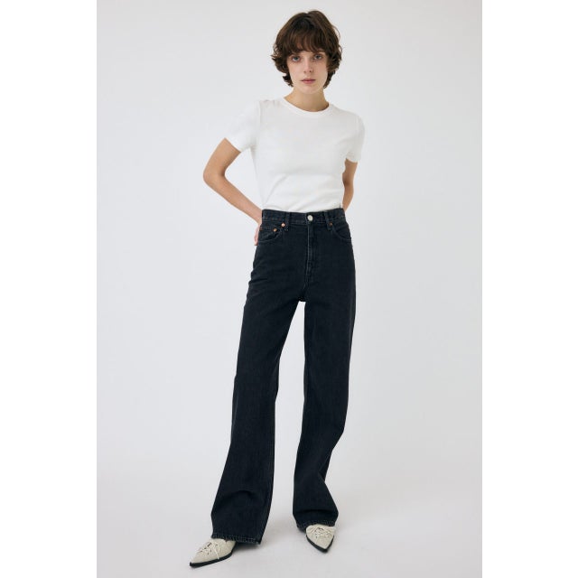 HIGH WAIST BLACK STRAIGHT BLK