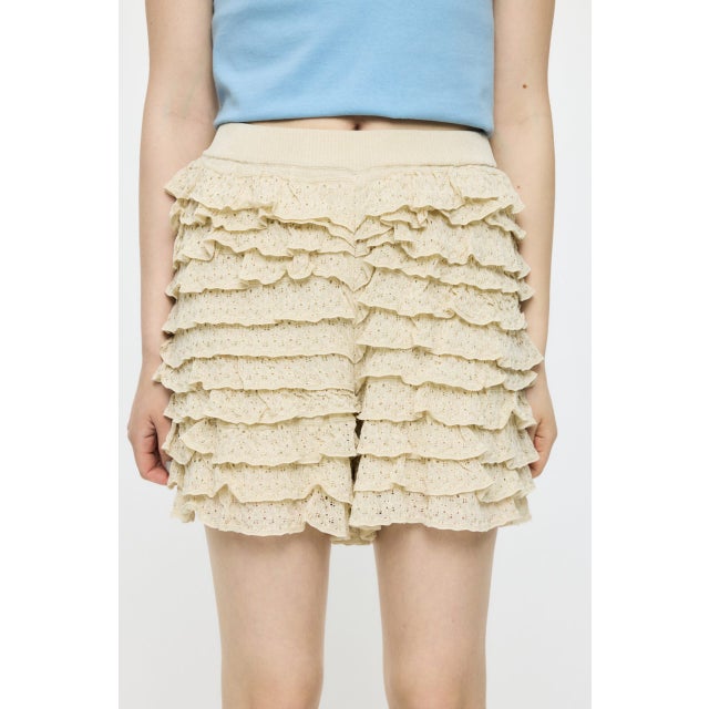 FRILL KNITTED ショーツ IVOY3