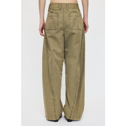 CURVE LINE TUCK パンツ KHA｜詳細画像