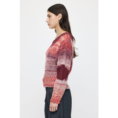MIXED YARN SHEER COMBI ニット GRY｜詳細画像