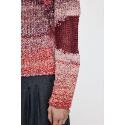 MIXED YARN SHEER COMBI ニット GRY｜詳細画像