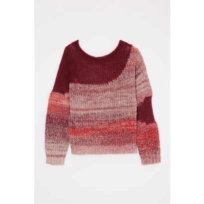 MIXED YARN SHEER COMBI ニット GRY｜詳細画像