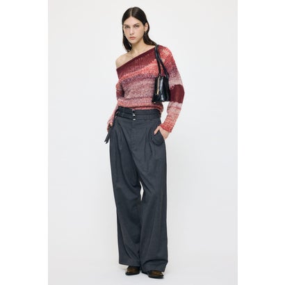 MIXED YARN SHEER COMBI ニット GRY｜詳細画像