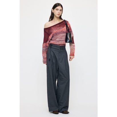 MIXED YARN SHEER COMBI ニット GRY｜詳細画像