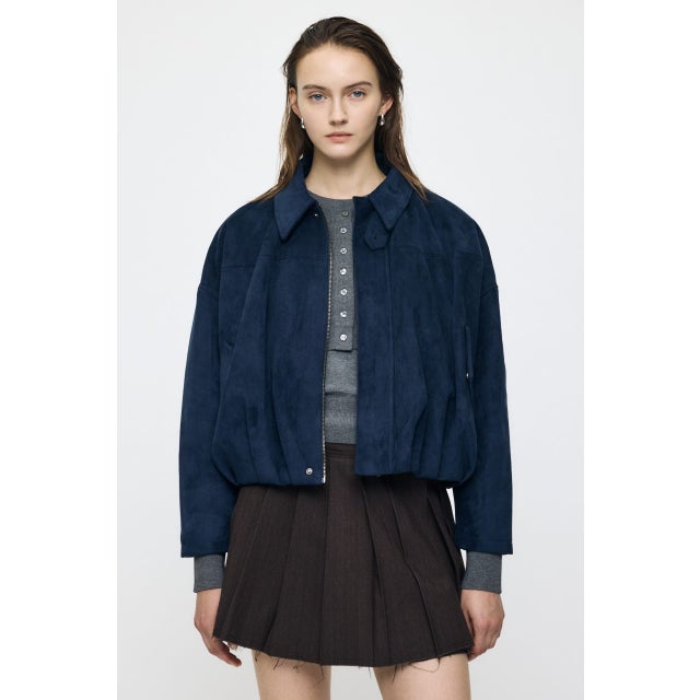 F/SUEDE PUFFER ブルゾン NVY