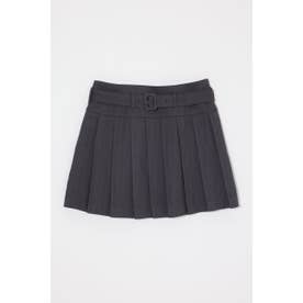 BELTED PLEATS MINI スカート C.GRY
