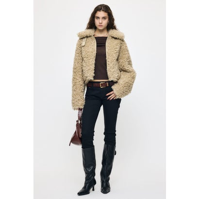 REVERSIBLE CURLY FUR ジャケット BLK｜詳細画像