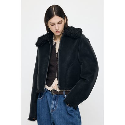 REVERSIBLE CURLY FUR ジャケット BLK｜詳細画像