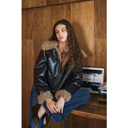 REVERSIBLE CURLY FUR ジャケット D/BRN3｜詳細画像
