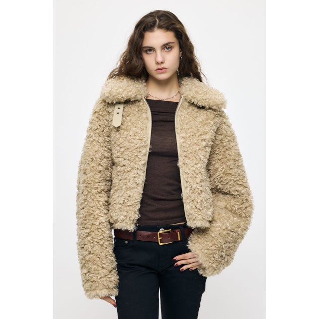 REVERSIBLE CURLY FUR ジャケット IVOY3