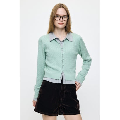 LAYERED LIKE KNIT トップス MINT｜詳細画像