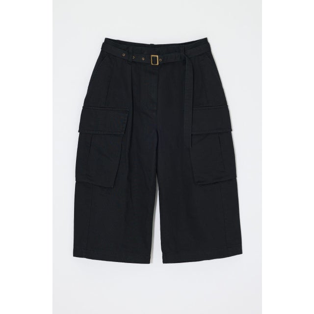 BACKSATIN CROPPED カーゴ L/BLK1