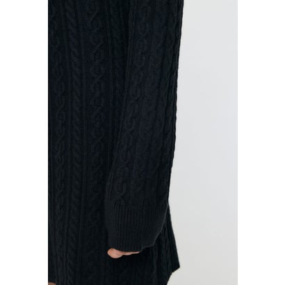 KNIT OFF SHOULDER MINI ドレス BLK｜詳細画像