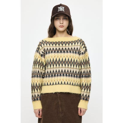 FAIR ISLE セーター YEL｜詳細画像