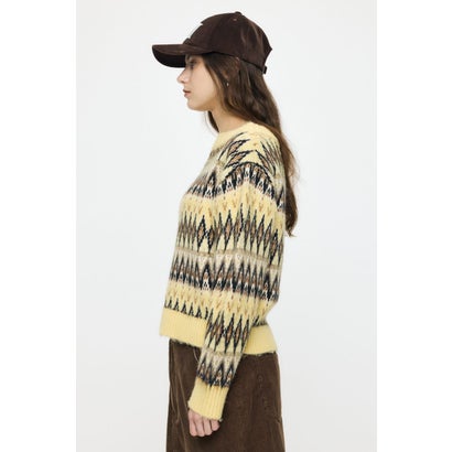 FAIR ISLE セーター YEL｜詳細画像