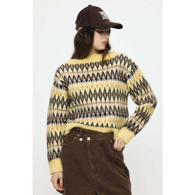 FAIR ISLE セーター YEL