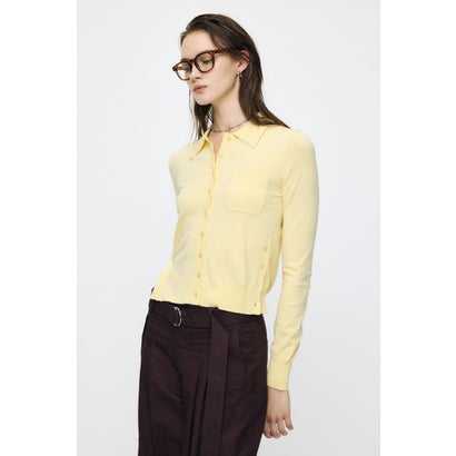 MANY WAY BUTTON KNIT シャツ L/YEL1｜詳細画像