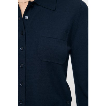 MANY WAY BUTTON KNIT シャツ D/NVY3｜詳細画像