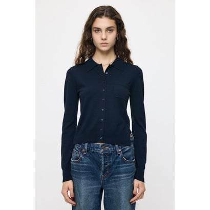 MANY WAY BUTTON KNIT シャツ D/NVY3｜詳細画像