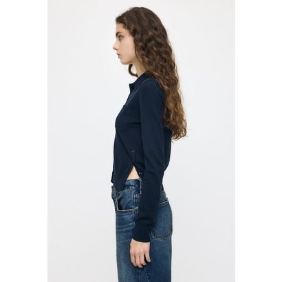 MANY WAY BUTTON KNIT シャツ D/NVY3｜詳細画像