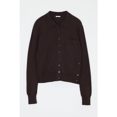 MANY WAY BUTTON KNIT シャツ D/BRN3｜詳細画像